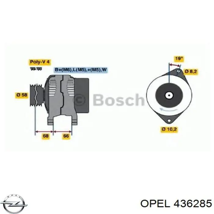 Амортизатор задній Opel 436285 ціна, від 42.78 USD