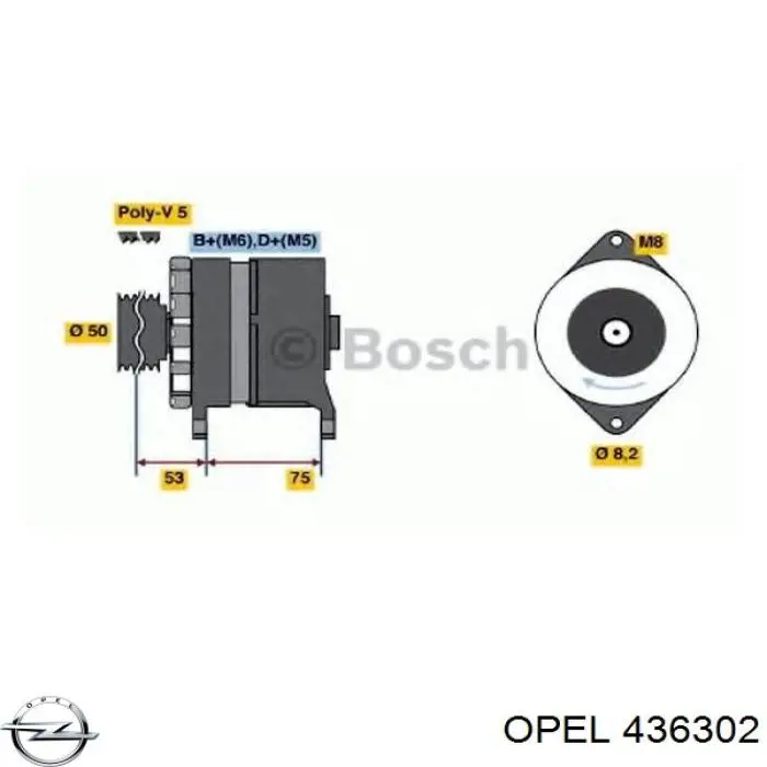 Купити 436302 Opel Стійка амортизатора задня