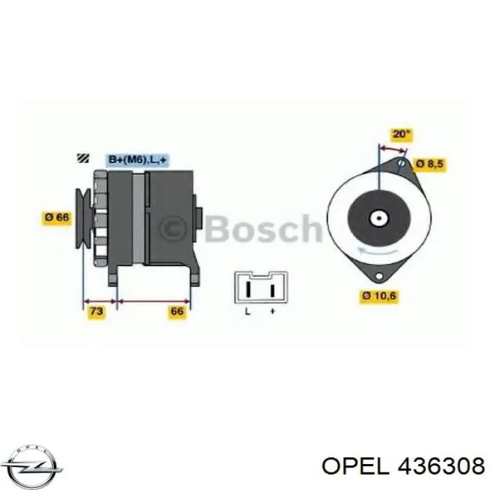 Амортизатор задній Opel 436308 ціна, від 24.35 USD