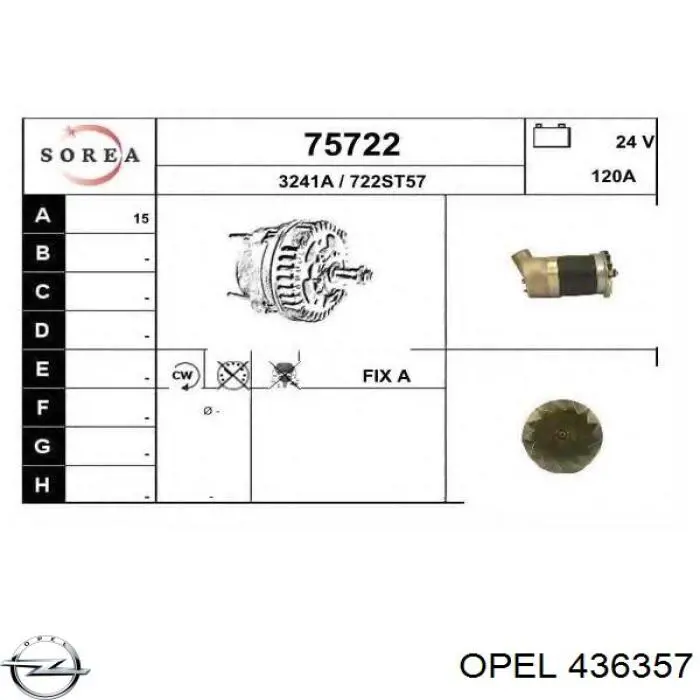 Амортизатор задній Opel 436357 ціна, від 29.47 USD