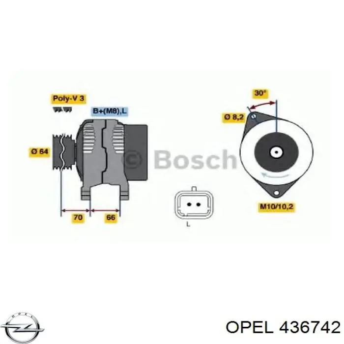 Амортизатор задній 436742 Opel