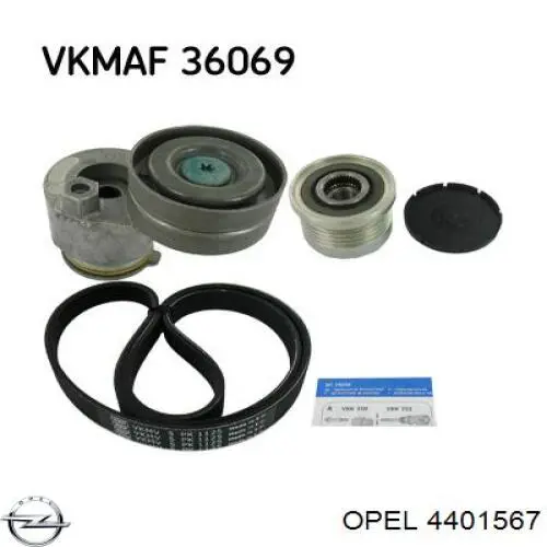 Натягувач приводного ременя Opel 4401567 ціна, від 54.00 USD
