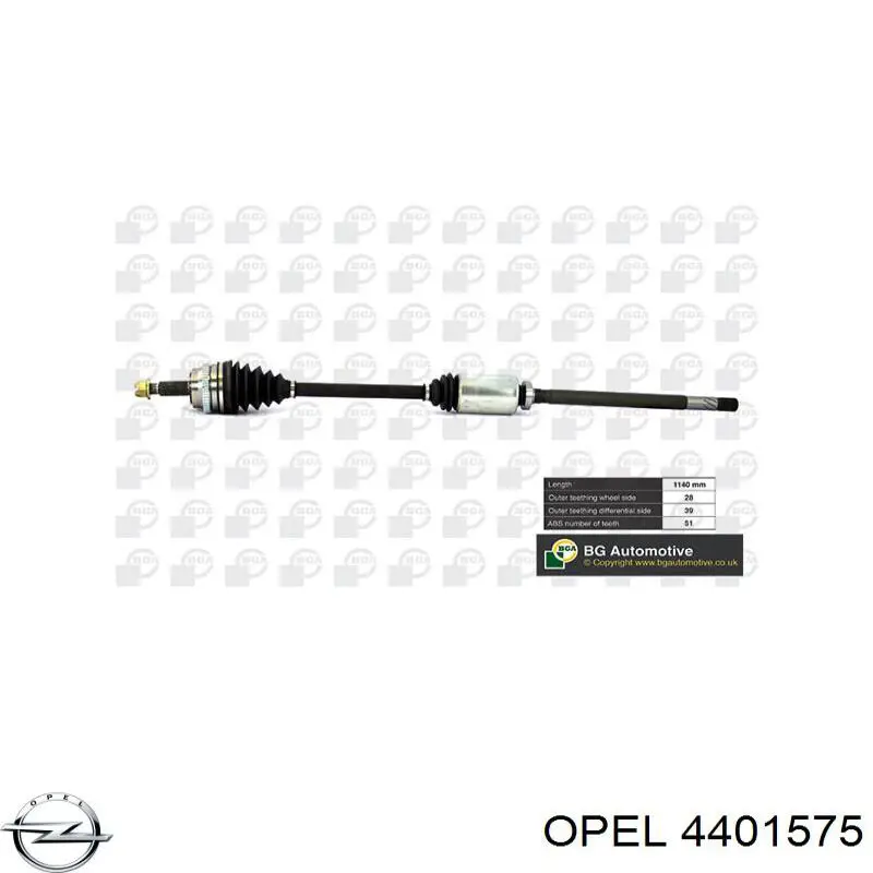 Піввісь передня, права Opel 4401575 ціна, від 215.89 USD