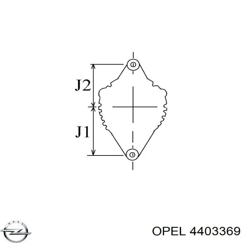 Генератор 4403369 Opel