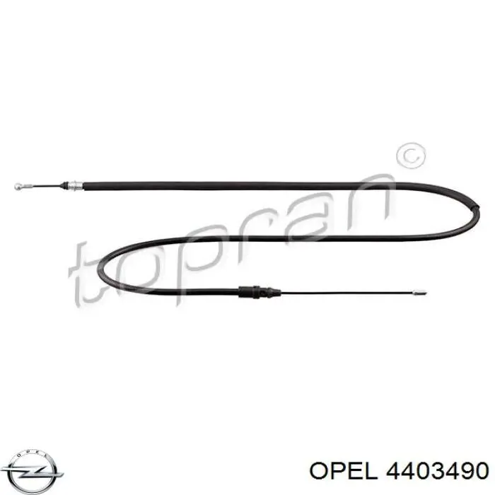 Купити 4403490 Opel Трос ручного гальма задній, правий/лівий