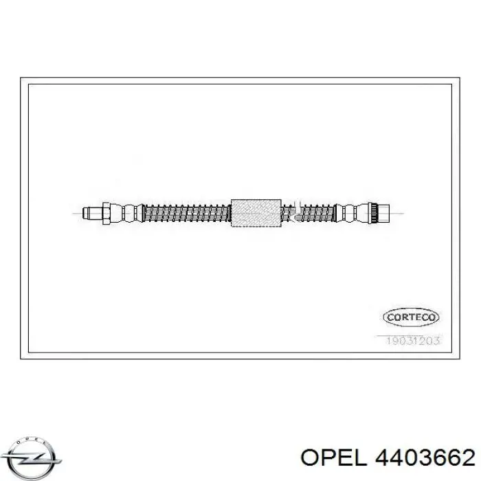 Шланг гальмівний задній Opel 4403662 ціна, від 5.88 USD