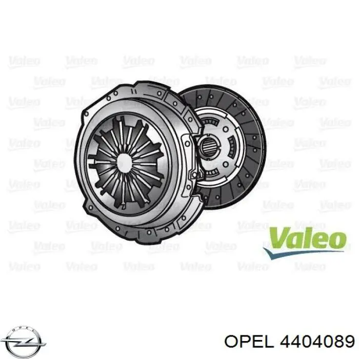Купити 4404089 Opel Комплект зчеплення (диск, корзина, підшипник)