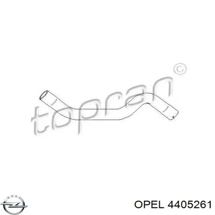 Шланг/патрубок радіатора охолодження, верхній 4405261 Opel