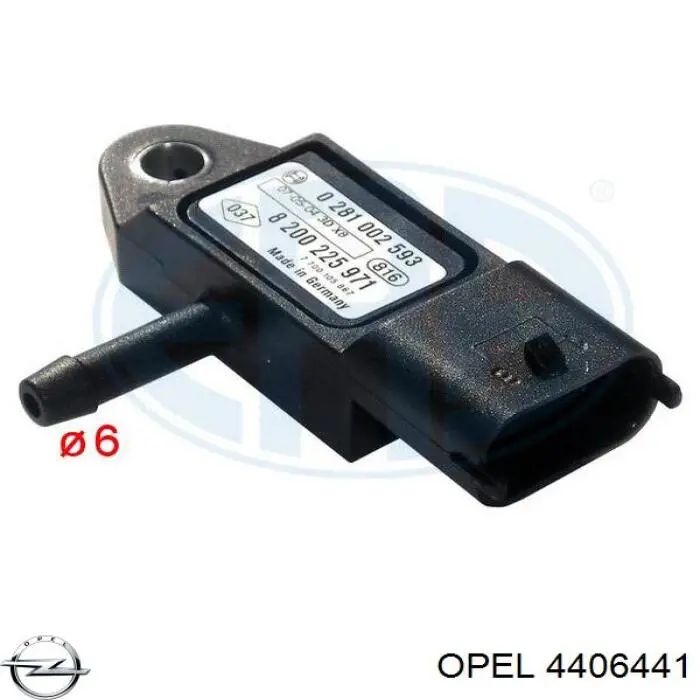 Датчик тиску наддуву (датчик нагнітання повітря в турбіну) Opel 4406441 ціна, від 19.00 USD