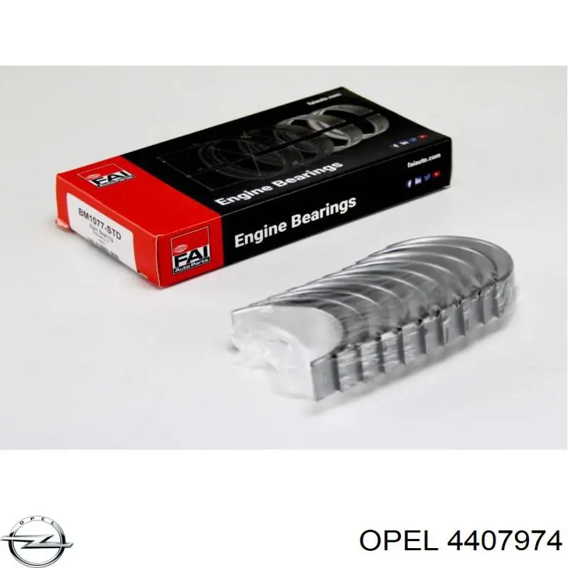Купити 4407974 Opel Вкладиші колінвала, корінні, комплект, стандарт (STD)