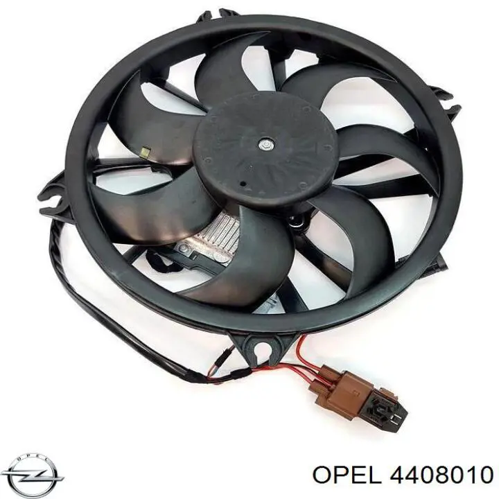 Купити 4408010 Opel Дифузор радіатора охолодження, в зборі з двигуном і крильчаткою