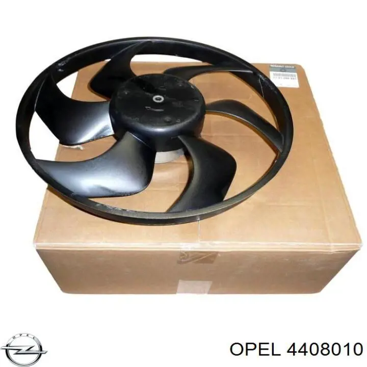 4408010 Opel Дифузор радіатора охолодження, в зборі з мотором і крильчаткою