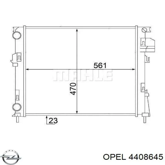 Радіатор 4408645 Opel