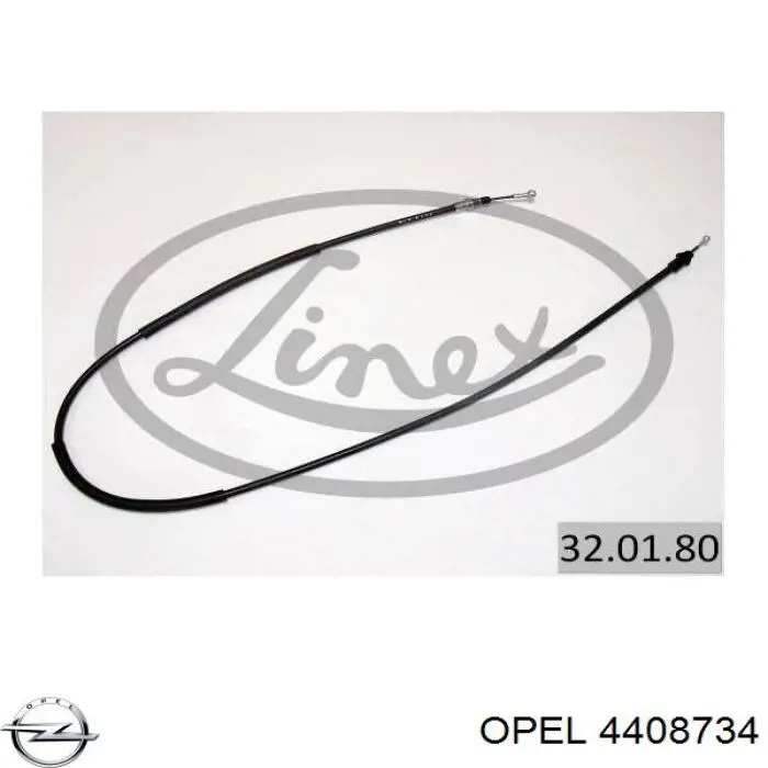 Купити 4408734 Opel Трос ручного гальма задній, лівий