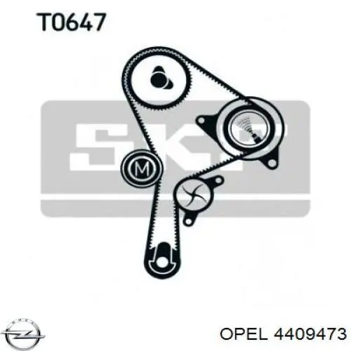 Зубчастий ремінь Opel 4409473 ціна, від 27.57 USD