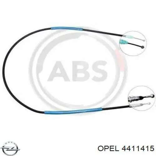 Трос стоянкового гальма задній правий Opel 4411415 ціна, від 8.75 USD