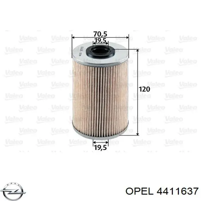 Купити 4411637 Opel Фільтр-відстійник палива грубої очистки