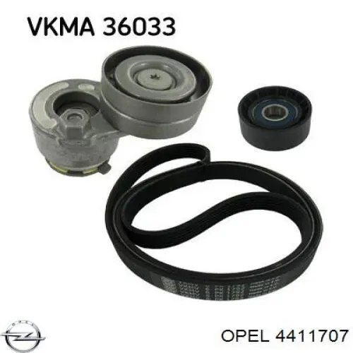 Натягувач приводного ременя 4411707 Opel