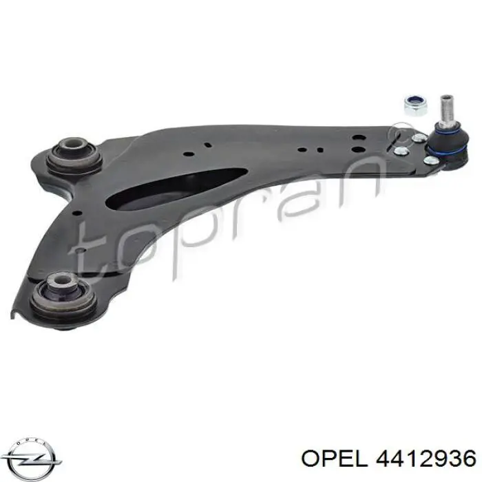 Важіль передньої підвіски нижній, правий Opel 4412936 ціна, від 58.30 USD