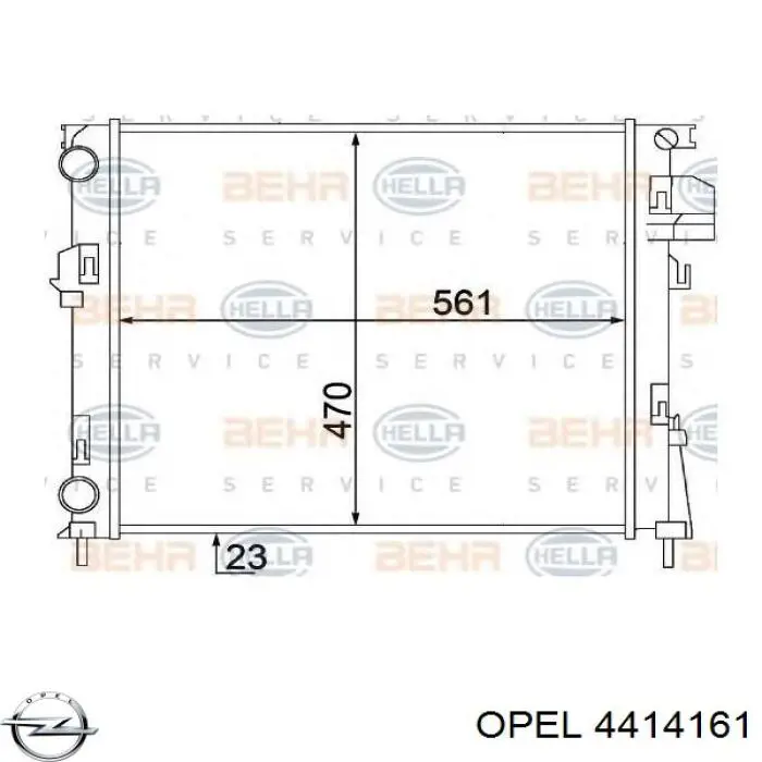 Купити 4414161 Opel Радіатор двигуна