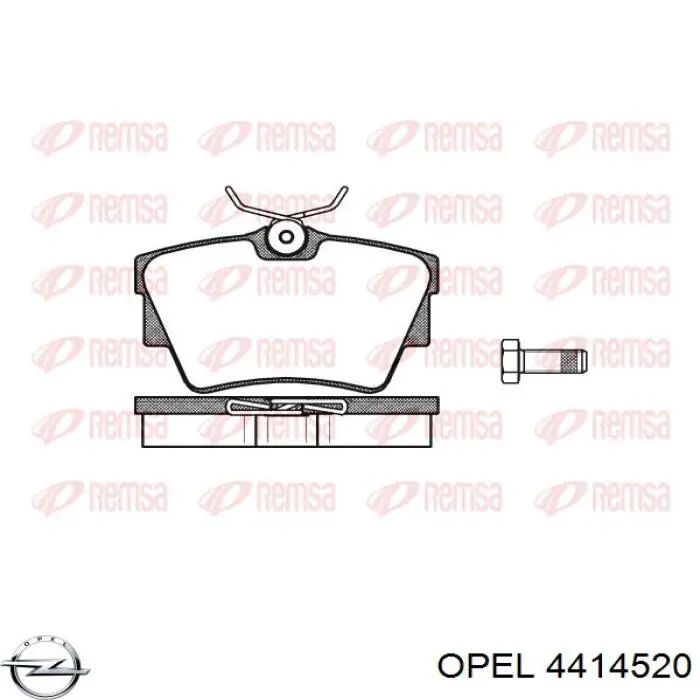 Задні гальмівні колодки Opel 4414520 ціна, від 19.71 USD