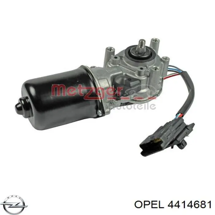 Двигун склоочисника лобового скла (трапеції) 4414681 Opel