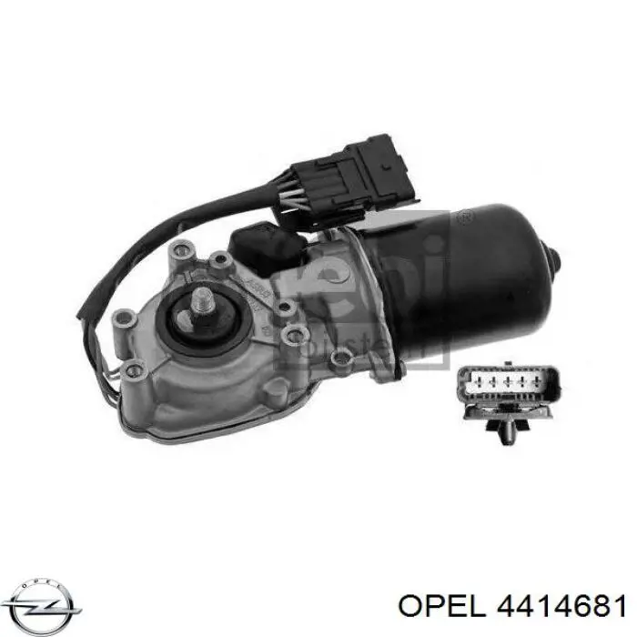 4414681 Opel двигун склоочисника лобового скла (трапеції)