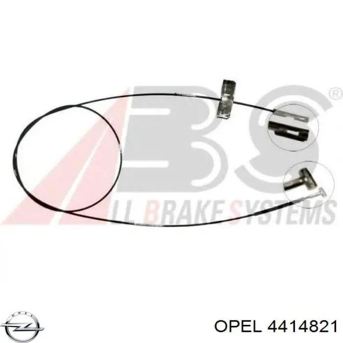 Трос ручника задній лівий Opel 4414821