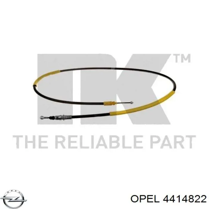 4414822 Opel трос ручного гальма задній, правий