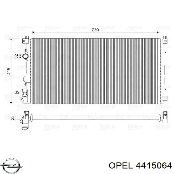 4415064 Opel радіатор охолодження двигуна