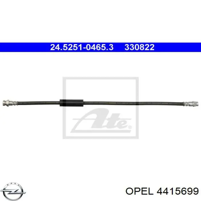 Купити 4415699 Opel Шланг гальмівний задній, правий