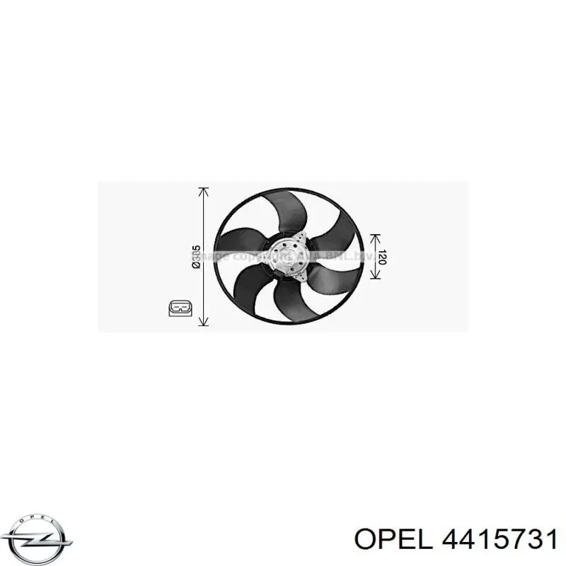 Електровентилятор охолодження в зборі (мотор + крильчатка), правий Opel 4415731 ціна, від 131.36 USD