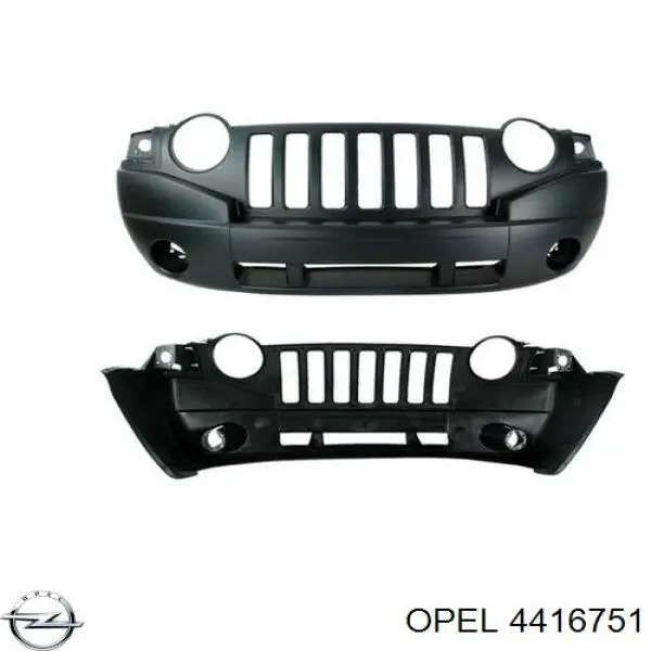 Бампер на авто Opel 4416751 ціна, від 127.40 USD