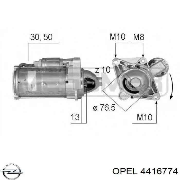 4416774 Opel Стартер двигуна