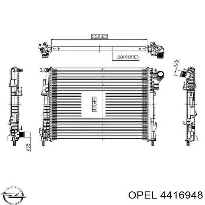 Радіатор охолодження Opel 4416948