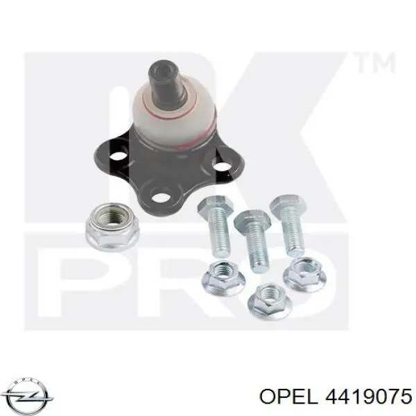 Кульова опора, нижня 4419075 Opel