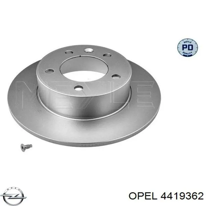 Купити 4419362 Opel Диск заднього гальма