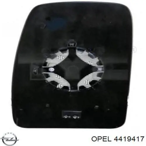 4419417 Opel дзеркальний елемент дзеркала заднього виду, правого