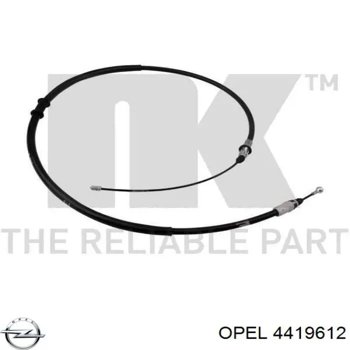 Трос ручного гальма задній, правий/лівий Opel 4419612 ціна, від 14.25 USD