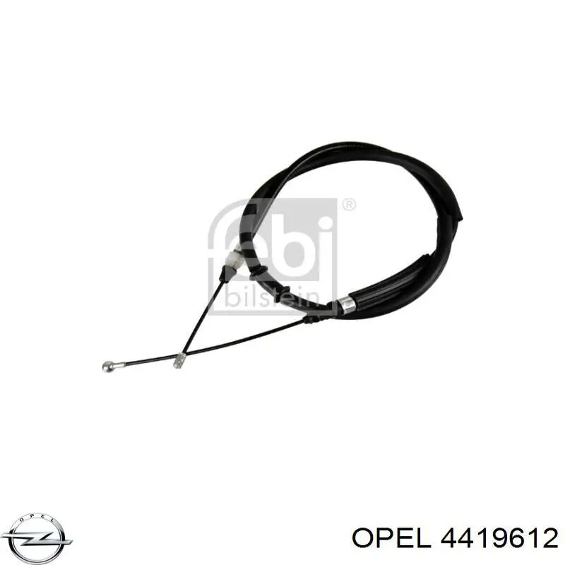 4419612 Opel Трос ручного гальма задній, правий/лівий