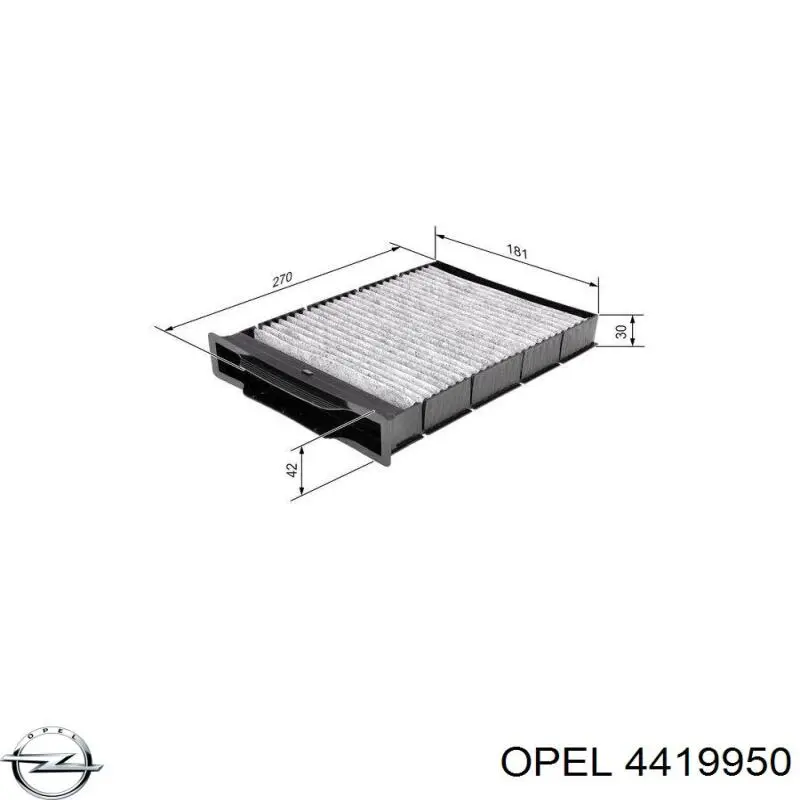 Передні тормозні колодки 4419950 Opel