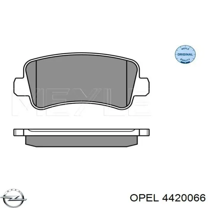 4420066 Opel колодки гальмові задні, дискові
