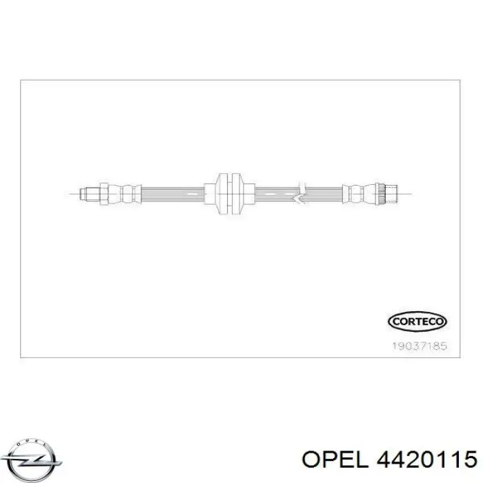 Шланг гальмівний передній Opel 4420115 ціна, від 8.02 USD