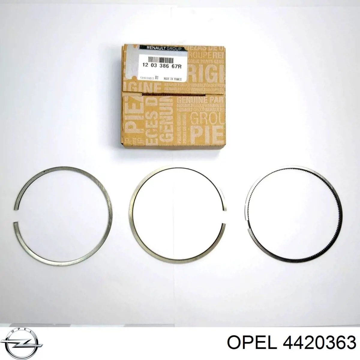 Кільця поршневі на 1 циліндр, STD. Opel 4420363 ціна, від 25.84 USD