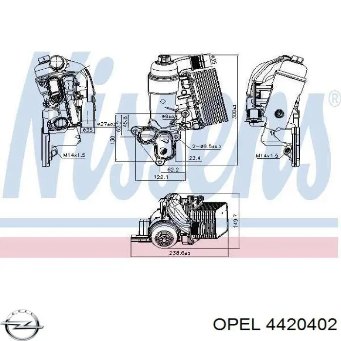 Купити 4420402 Opel Корпус масляного фільтра
