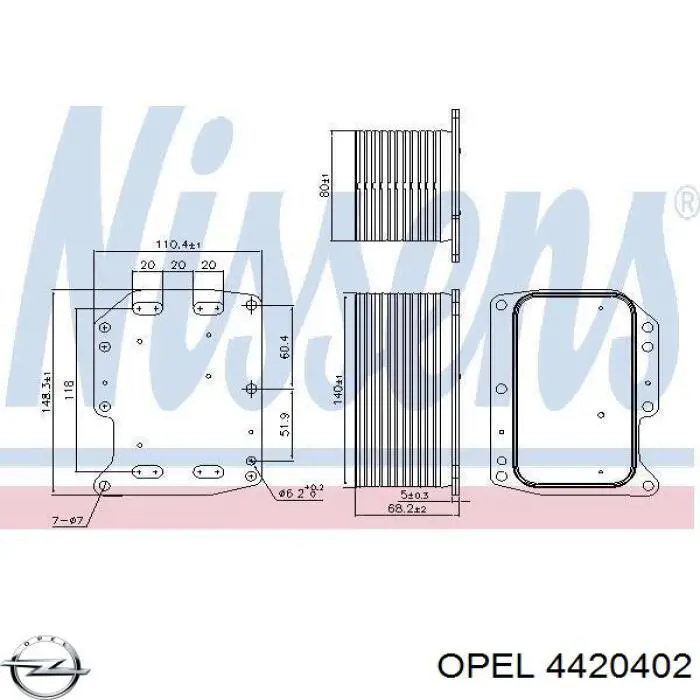 Корпус масляного фільтра Opel 4420402 ціна, від 44.34 USD