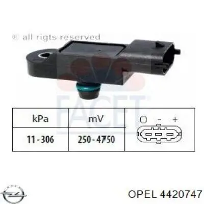 MAP сенсор Opel 4420747 ціна, від 8.44 USD