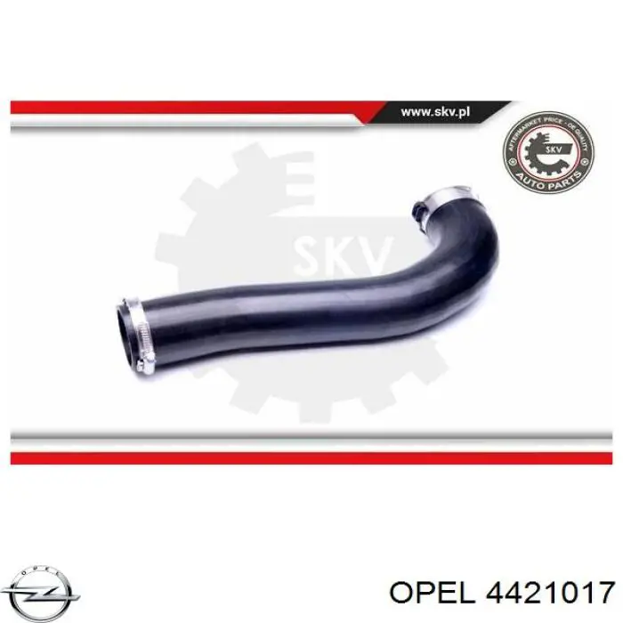 Шланг/патрубок интеркуллера Opel 4421017 ціна, від 43.85 USD