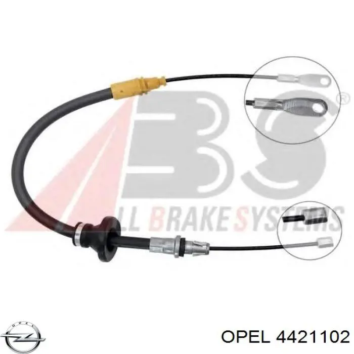 Купити 4421102 Opel Трос ручного гальма передній