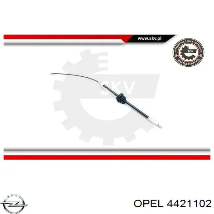 Трос стоянкового гальма передній Opel 4421102 ціна, від 9.33 USD